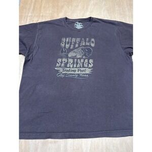 Mens Buffalo Springs Trading Post Clay County Texas Graphic T Shirt Size XL